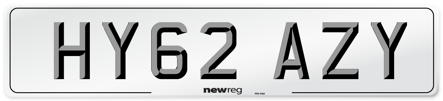 HY62 AZY Number Plate from New Reg
